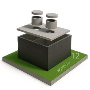 szambo betonowe dwukomorowe 12m³ wysokie