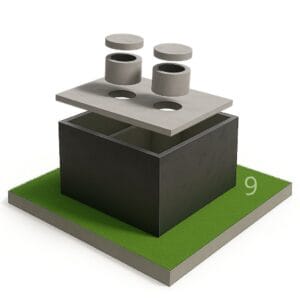 szambo betonowe dwukomorowe 9m³