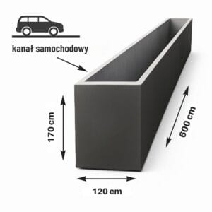 betonowy kanał samochodowy 600x120x170